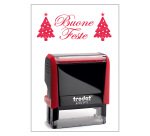 Timbro Trodat Printy 4912 "Buone feste" rosso