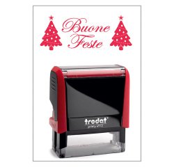 Timbro Trodat Printy 4912 "Buone feste" rosso