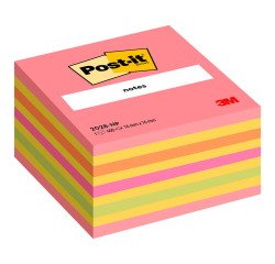 Cubo Post-it Neon Rosa 76 x 76 mm da 450 fogli