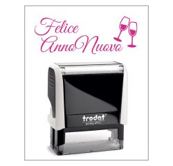 Timbro Trodat Printy 4912 "Felice Anno Nuovo" bianco