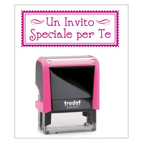 Timbro Trodat Printy 4912 "Invito per te" fucsia