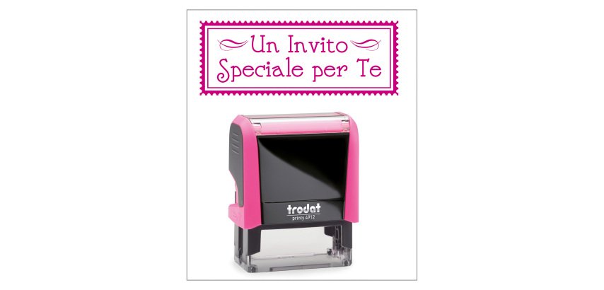 Timbro Trodat Printy 4912 "Invito per te" fucsia