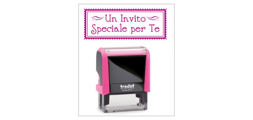 Timbro Trodat Printy 4912 "Invito per te" fucsia