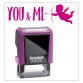 Timbro Trodat Printy 4910 "You & Me" viola