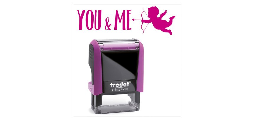 Timbro Trodat Printy 4910 "You & Me" viola