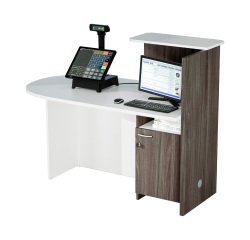 Bancone accoglienza compatto posizionamento a destra o sinistra l 142,5 x 83 x 117 cm