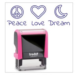Timbro Trodat Printy 4912 "Peace love dream" fucsia