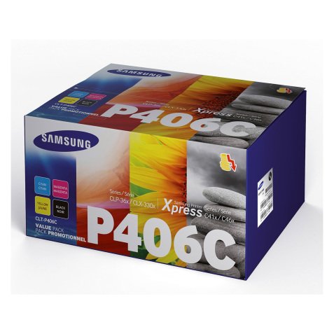 Toner clt-p406c originale Samsung nero & 3 colori 4 unità