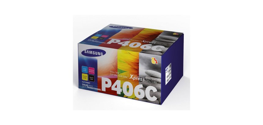 Samsung Original Toner Cartridge CLT-P406C Black, Cyan, Magenta, Yellow Pack of 4
