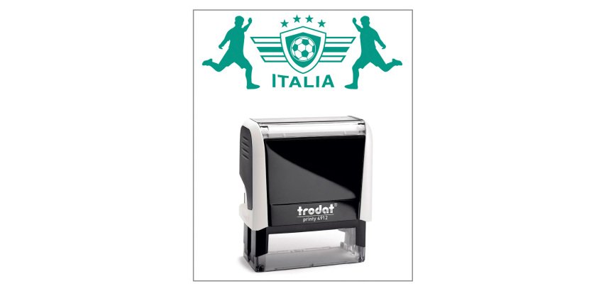 Timbro Trodat Printy 4912 "Calcio italia" bianco