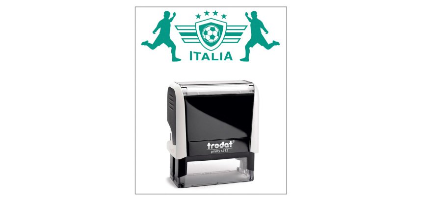 Timbro Trodat Printy 4912 "Calcio italia" bianco