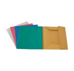 Cartelline 3 lembi Bruneau cartoncino manilla riciclato 25 x 33 cm assortiti 50 unità