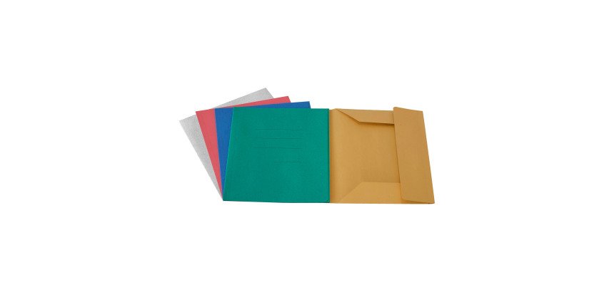 Cartelline 3 lembi Bruneau cartoncino manilla riciclato 25 x 33 cm assortiti 50 unità