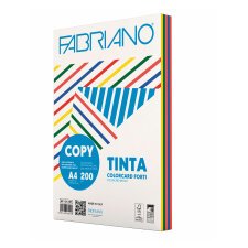 Carta colorata Fabriano Copy Tinta A4 200 g/m² assortiti 100 unità - Colori Forti