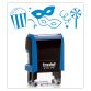 Timbro Trodat Printy 4910 "Simboli carnevale" blu