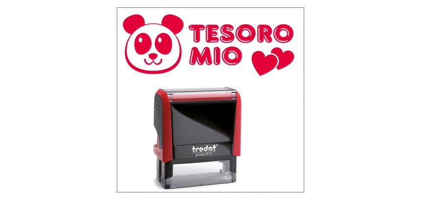 Timbro Trodat Printy 4912 "Tesoro mio" rosso