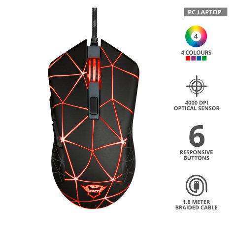 Mouse da gaming Trust GXT 133 Locx illuminato