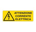 Cartelli Segnalatori Attenzione corrente elettrica 35 x 12,5 cm