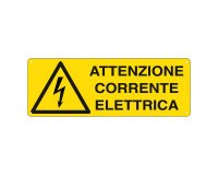 Cartelli Segnalatori Attenzione corrente elettrica 35 x 12,5 cm