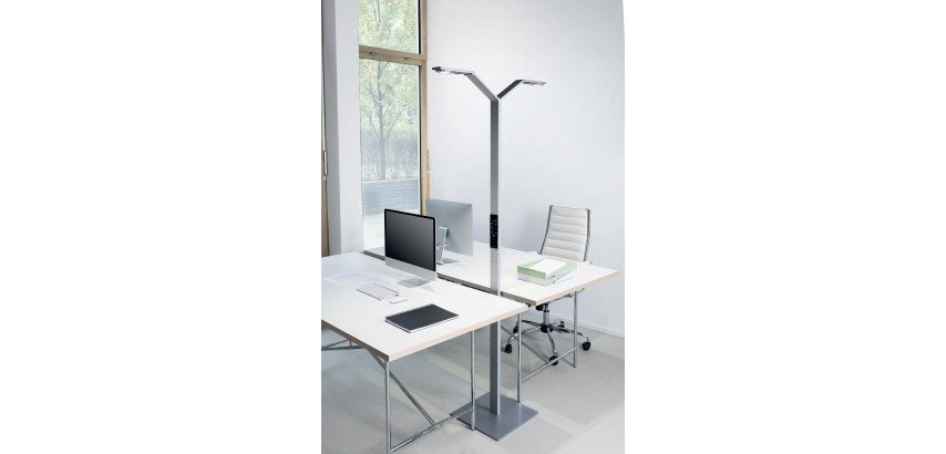Lampada LUCTRA Floor Twin Linear 9237 argento