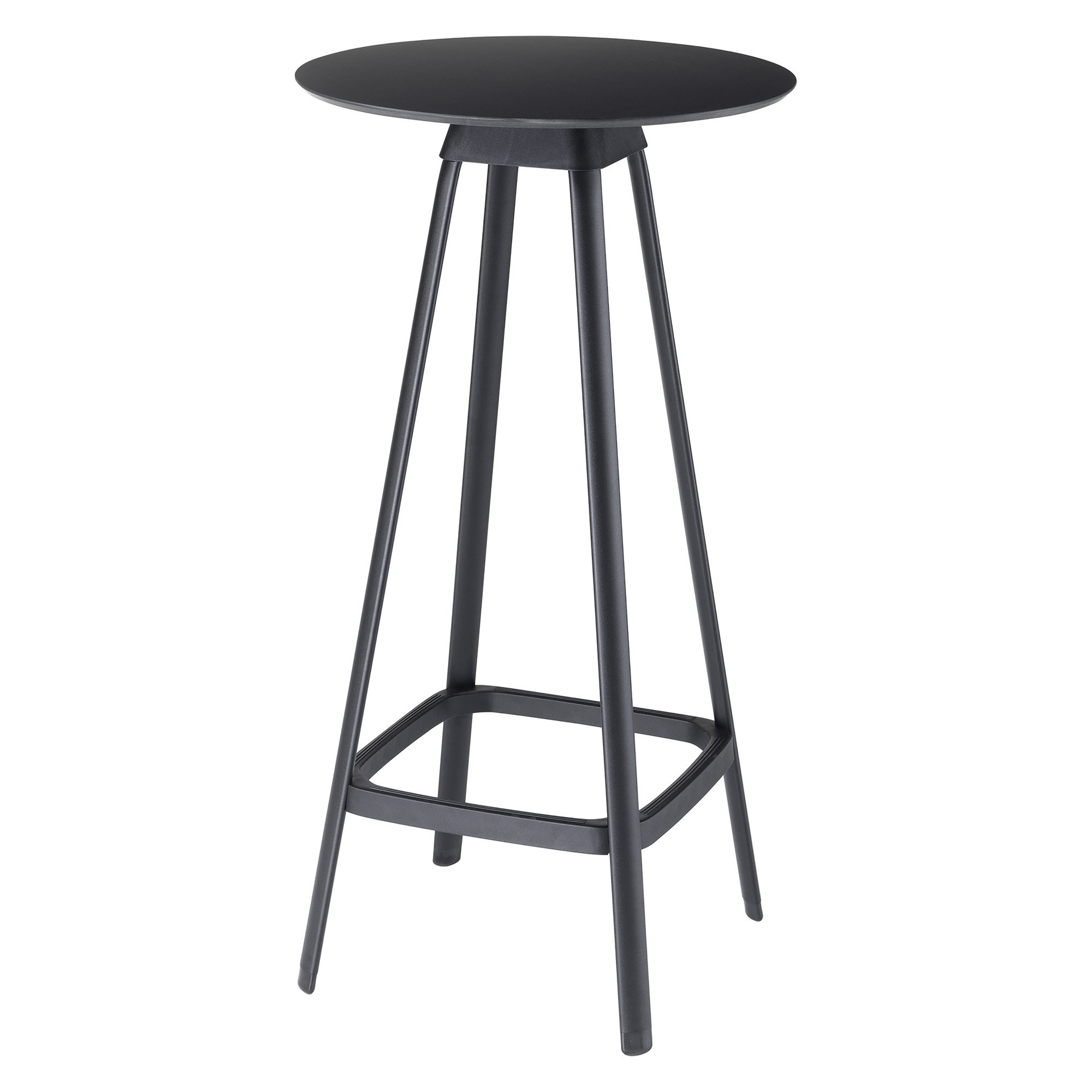 Tavolo alto tondo colore nero Tampa Unisit