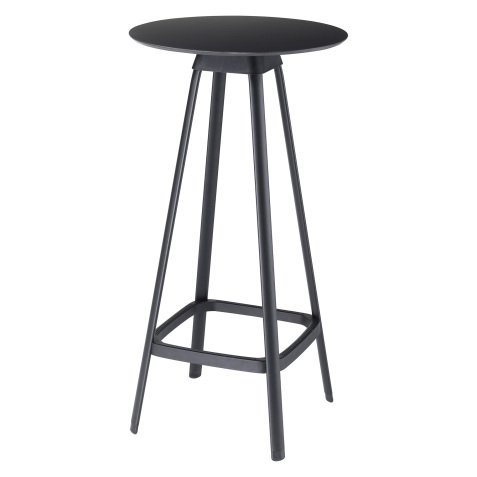 Tavolo alto tondo colore nero Tampa Unisit