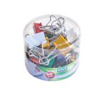 Lebez folback double clips assorted colours 566 60 Pieces