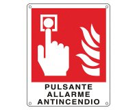 Cartelli Segnalatori Pulsante allarme antincendio 12 x 14,5 cm