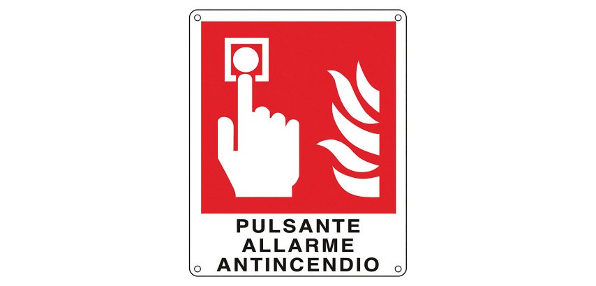 Cartelli Segnalatori Pulsante allarme antincendio 12 x 14,5 cm