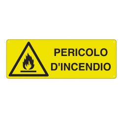Cartelli Segnalatori Pericolo di incendio 35 x 12,5 cm