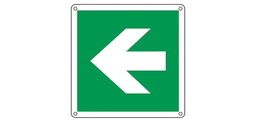 Cartelli Segnalatori Freccia 12 x 12 cm