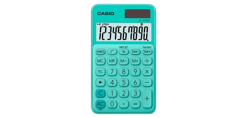 Calcolatrice tascabile Casio SL-310UC 10 cifre verde