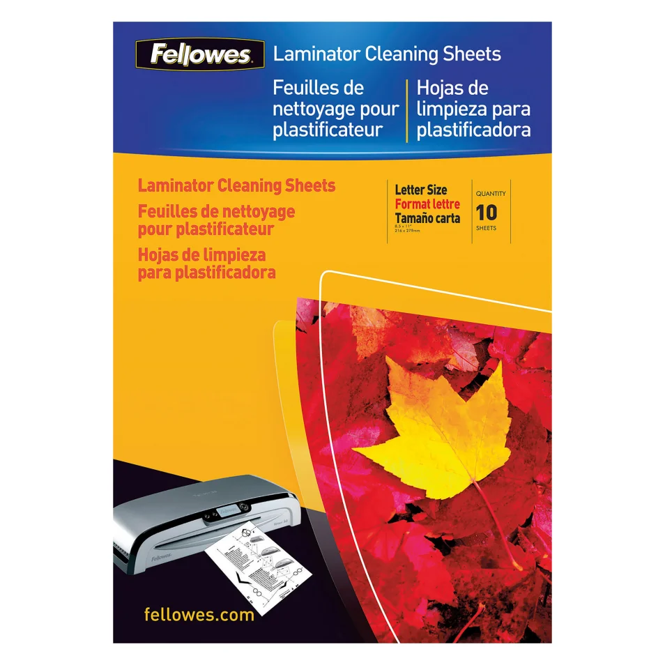 Fellowes Fogli di pulizia per plastificatrici A4 e A3 (confezione 10 fogli)