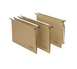 Cartelle Sospese Avana per Cassetti interasse 39 cm, Fondo ad U 3 cm, Confezione da 50 p.zi, Colore Avana