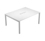 Tavolo riunione Bridge modulare con gambe a ponte in metallo l 160 x p 120 x h 74,6 cm