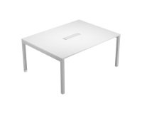 Tavolo riunione Bridge modulare con gambe a ponte in metallo l 160 x p 120 x h 74,6 cm