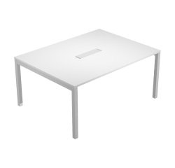 Tavolo riunione Bridge modulare con gambe a ponte in metallo l 160 x p 120 x h 74,6 cm
