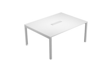 Tavolo riunione Bridge modulare con gambe a ponte in metallo l 160 x p 120 x h 74,6 cm