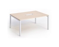 Bridge modular meeting table with metal bridge legs, W 160 x D 120 x H 74.6 cm