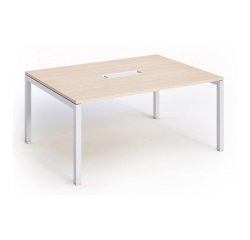 Tavolo riunione Bridge modulare con gambe a ponte in metallo l 160 x p 120 x h 74,6 cm