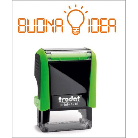 Timbro Trodat Printy 4910 "Buona idea" verde