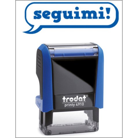 Timbro Trodat Printy 4910 "Seguimi" blu