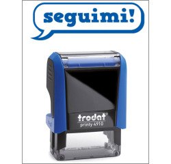 Timbro Trodat Printy 4910 "Seguimi" blu
