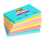 Post-it Miami Super Sticky Notes 127 x 76 mm Assorted Colours Rectangular 6 Pads of 90 Sheets