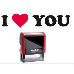 Timbro Trodat Printy 4912 "I love you" rosso