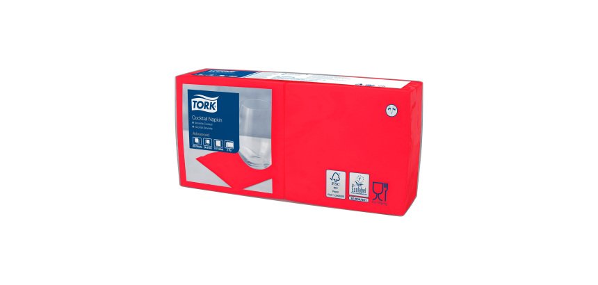 Tovaglioli Tork Cocktail Carta rosso 200 unità