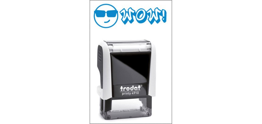 Timbro Trodat Printy 4910 "WOW" bianco