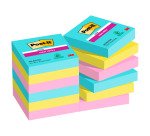 Post-it Super Sticky Notes 47.6 x 47.6 mm Assorted Square 12 Pads of 90 Sheets