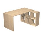 Postazione di lavoro Home Office Cube completa di scrivania e libreria da 6 oppure 9 caselle