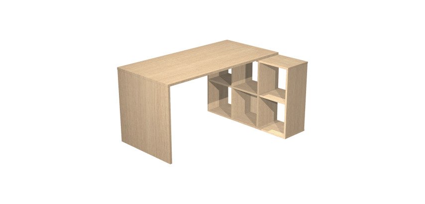 Postazione di lavoro Home Office Cube completa di scrivania e libreria da 6 oppure 9 caselle